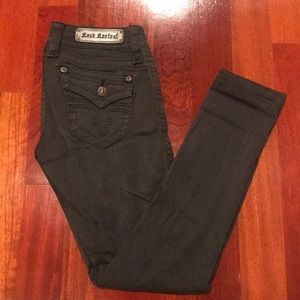Rock Revival skinny jeans dark green EUC SZ 27